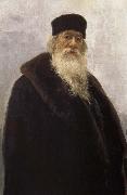 Ilia Efimovich Repin Leather wearing the Stasov oil painting picture wholesale